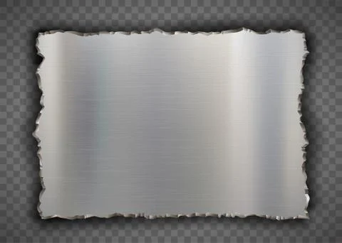 Torn metal plate or splinter. Vector template Stock Illustration