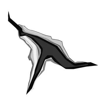 Torn metallic surface showing rip damage and abstract design Stock Illustration