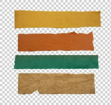 Torn multicolor paper strips isolated Stock Photos