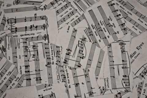 Torn music sheets Stock Photos