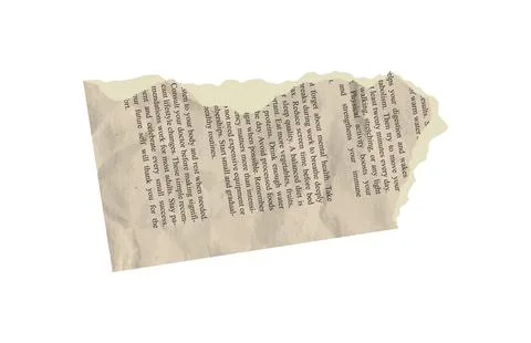 Torn newspaper corner note vector vintage jagged edge angle rip texture. Ripped Stock-Illustration