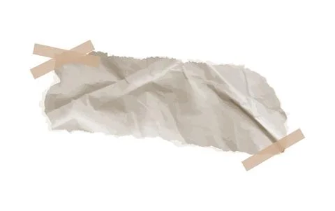 Torn newspaper note vector piece with realistic retro texture. Tattered wrinkled Stock Illustration