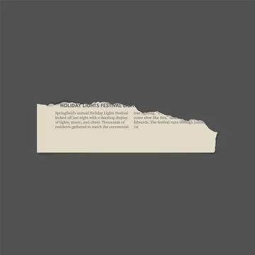 Torn newspaper piece, vector clipping paper corner, vintage photocopy ripped Stock Illustration