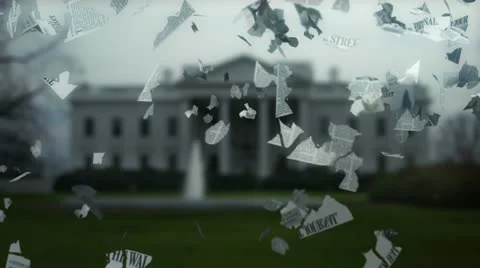 Torn newspapers fall Stock Footage 11136075