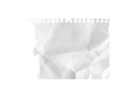 Torn note paper realistic piece. White crumpled newspaper angle sheet wrinkle Stock Illustration