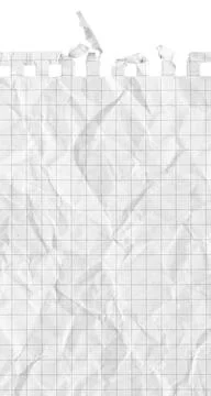 Torn notebook paper sheet with abstract digital grid pattern Stock Photos