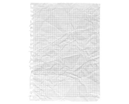 Torn notebook paper sheet with abstract digital grid pattern Stock Photos
