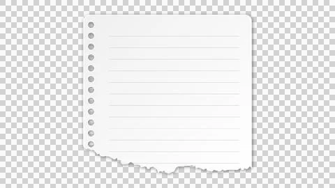 Torn notebook paper white coil Stock Photos