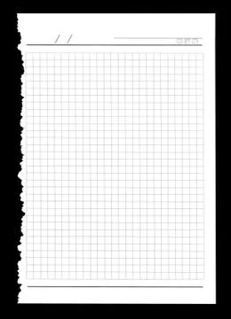Torn notebook sheet Foto stock