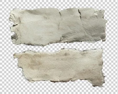 Torn old paper texture on transparent background Stock Illustration