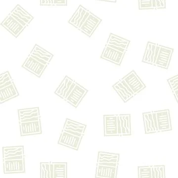 Torn pages book glyph vector seamless pattern 스톡 일러스트
