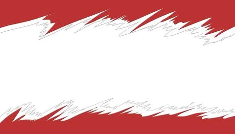 Torn paper abstract wallpaper with red and white patterns on a white backgr.. Stock Illustration