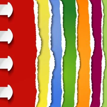 Torn paper with arrows Stock Illustration