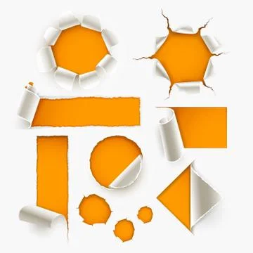 Torn paper background. Vector illustrations. Stock Illustration