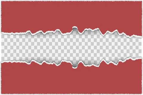 Torn Paper Borders and Banners on Transparent Background Stock Illustration
