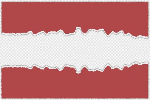 Torn Paper Borders and Banners on Transparent Background Stock Illustration