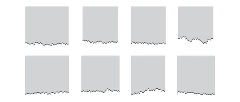 Torn Paper Bottom Edges Collection Vector Stock Illustration