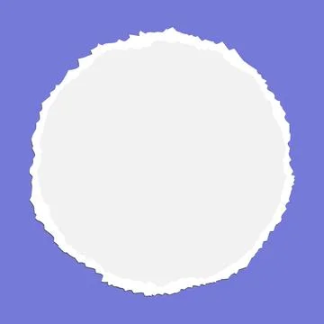 Torn paper circle shape. Vector illustration Stock Illustration