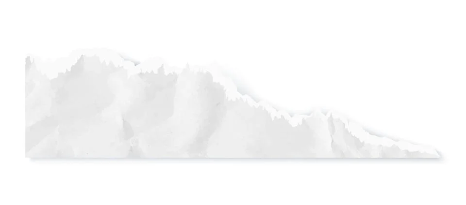 Torn paper corner vector with white rough texture. Abstract rip angle piece Stock Illustration