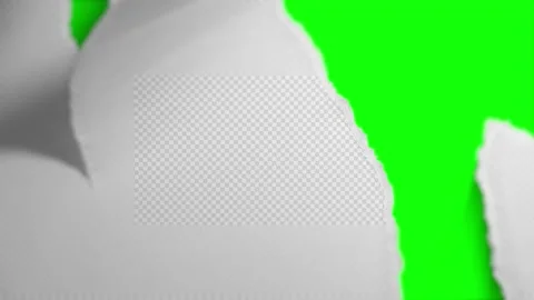 Torn paper cut background on green screen chroma key Stock Footage 199130148