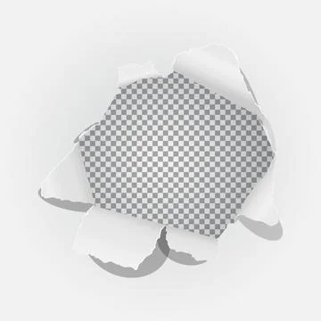 Torn Paper Cut Effect Isolated background Stock Illustration