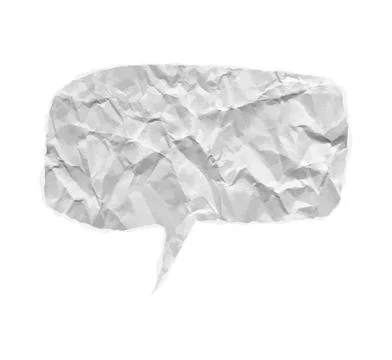 Torn paper dialogue balloon vector features ripped speech bubble. Crumpled Stock Illustration