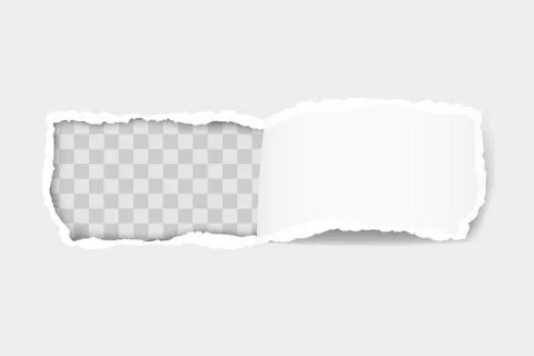 Torn paper edge for design with transparent space template vector illustratio Stock Illustration