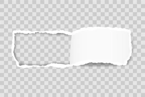 Torn paper edge for design with transparent space template vector illustratio Illustrazione stock