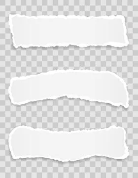 Torn paper edge for design with transparent space template vector illustratio Stock Illustration