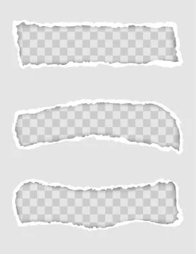 Torn paper edge for design with transparent space template vector illustratio Stock Illustration
