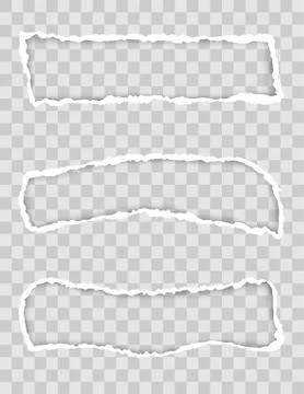 Torn paper edge for design with transparent space template vector illustratio Stock Illustration