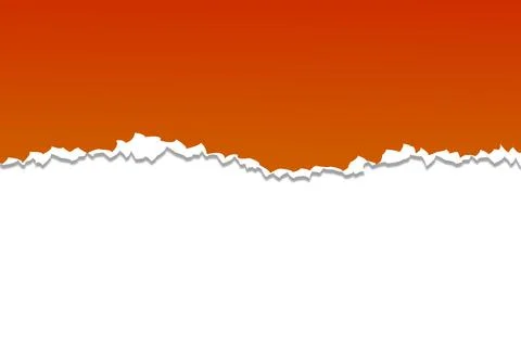 Torn Paper Edge with Orange Gradient Background for Banner or Poster Design Illustrazione stock