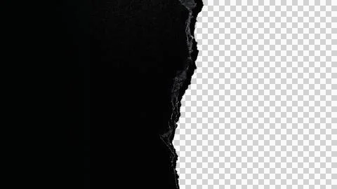 Torn Paper Edge Texture PNG with Transparent Background Stock Photos