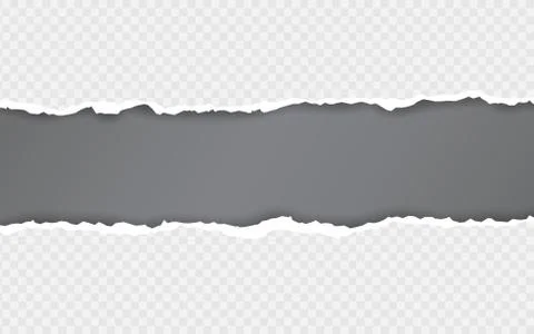 Torn paper edge. Torn paper stripes. Ripped squared horizontal paper strips.  Stock Illustration