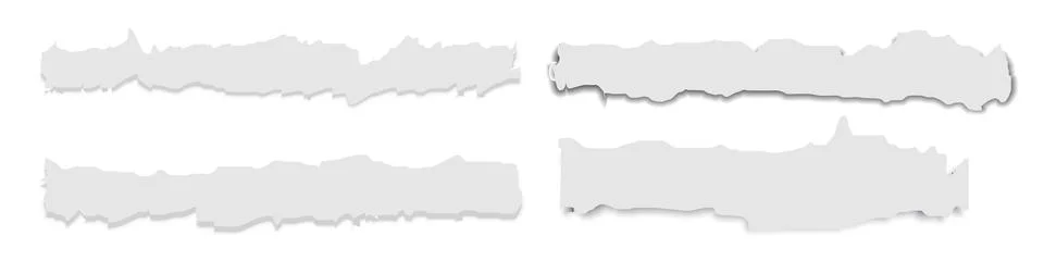 Torn paper edges. Seamless torn paper edges vector illustration. Stock Illustration