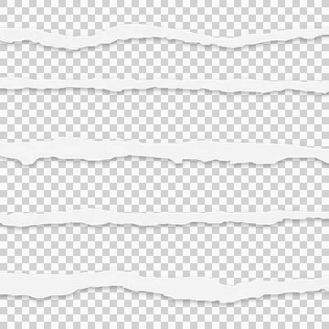 Torn Paper Edges Set Stock Illustration