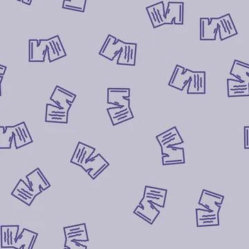 Torn paper fracture line vector seamless pattern Stock Illustration