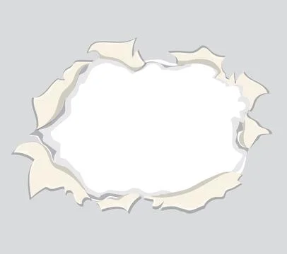 Torn Paper Frame with Blank Center Stock-Illustration