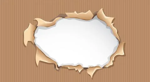 Torn Paper Frame with Empty Center Stock Illustration