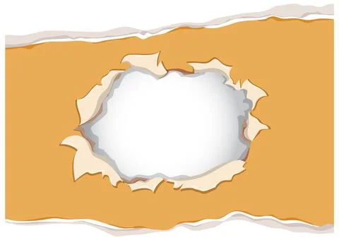 Torn Paper Frame with Empty Center Stock-Illustration