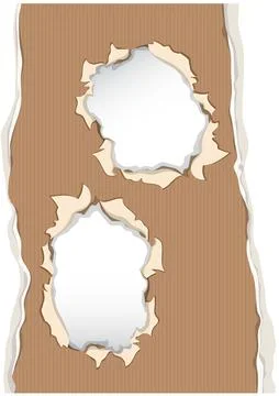 Torn Paper Frame Vector Illustration Stock Illustration
