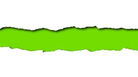 Torn paper with green space for text isolated on a white background Stock Illustration