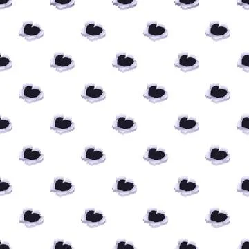 Torn paper hearts creating seamless pattern design Stock Illustration
