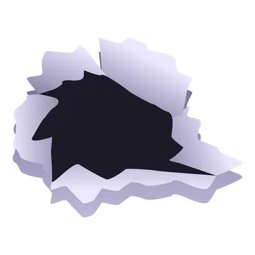 Torn paper hole creating a dark empty void Stock Illustration