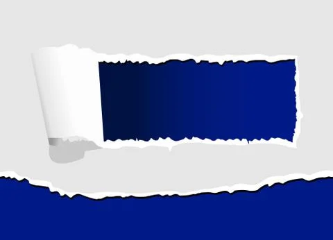 Torn paper with hole Stock Illustration