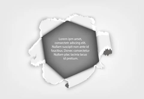 Torn paper. hole in the notebook sheet in a cage Stock Illustration