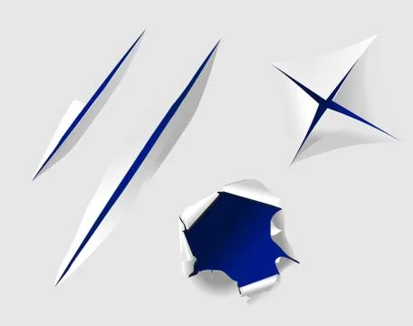 Torn paper with holes Stock Illustration