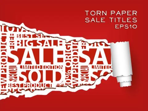 Torn paper Stock Illustration