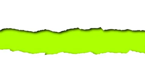 Torn paper with light green space for text isolated on a white background Illustrazione stock