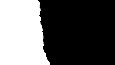 Torn Paper Matte Slow Transition - Left to Right - Medium Tear Stock Footage 326149035